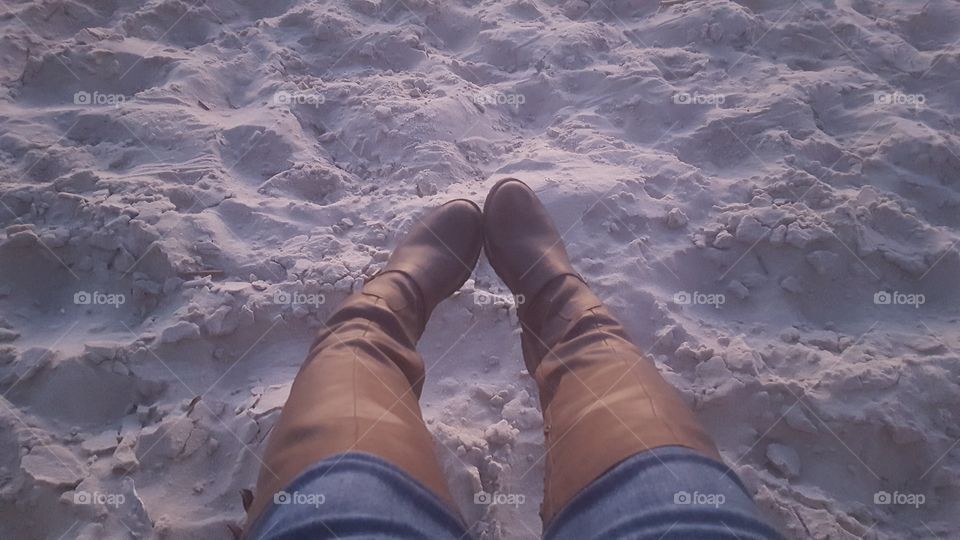 Beach Boots and Sand