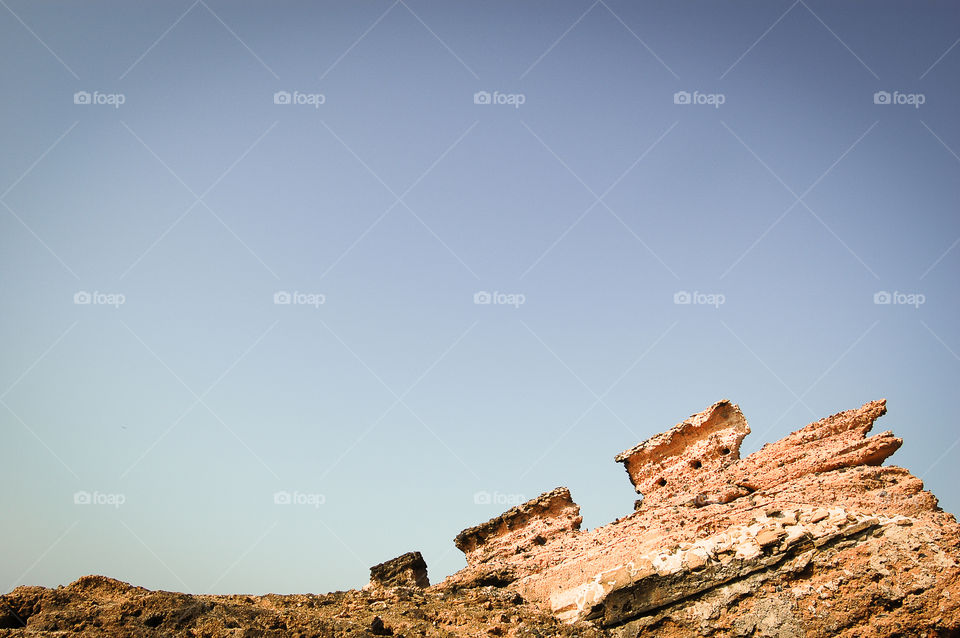 Ancient wall carved in rocks