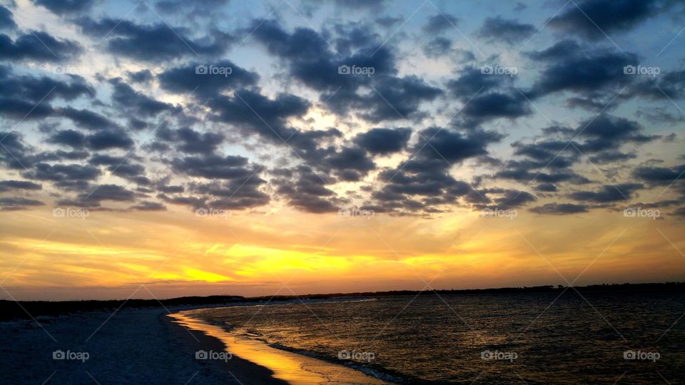 Dramatic sky over sea