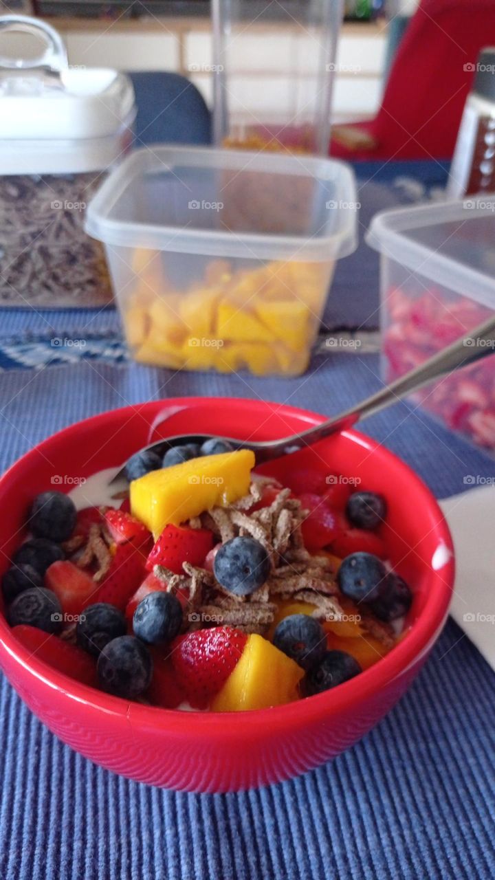 bowl de frutas y fibra - fruit and fiber bowl