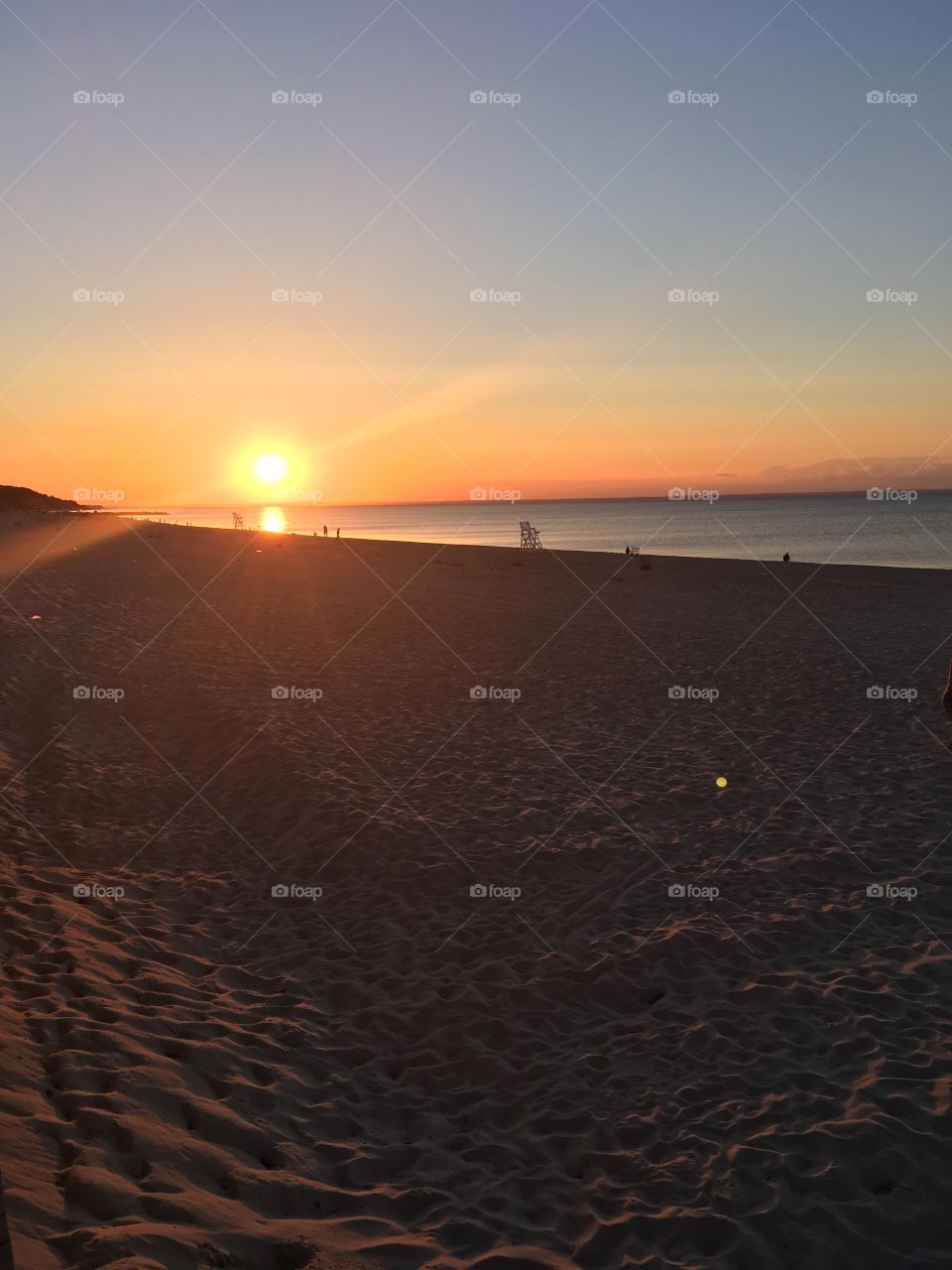 Sunset on the beach.