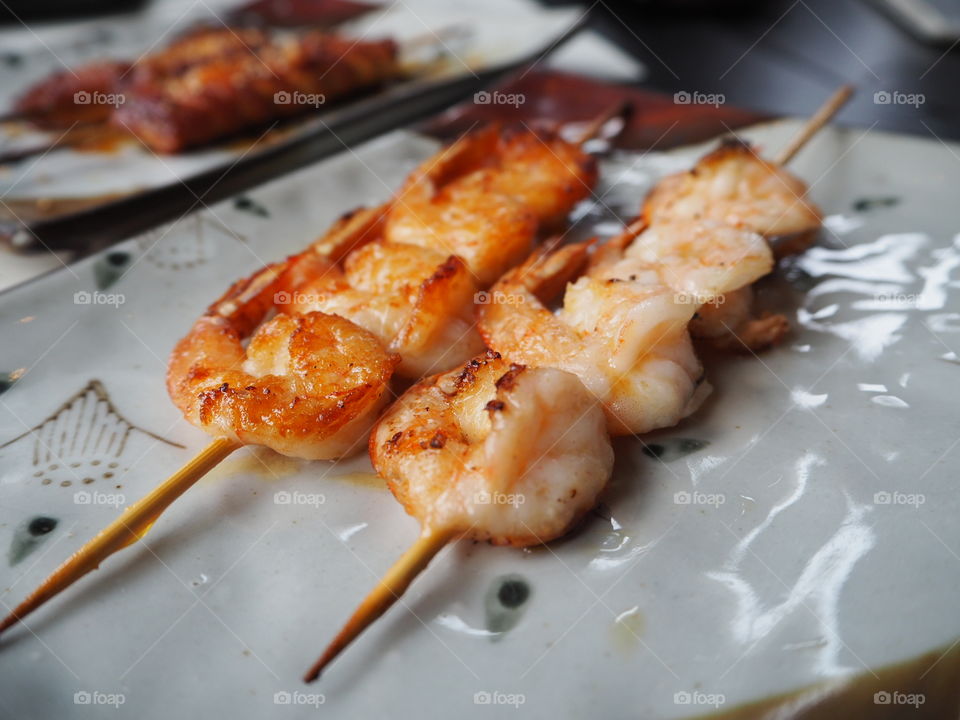 Shrimps on sticks