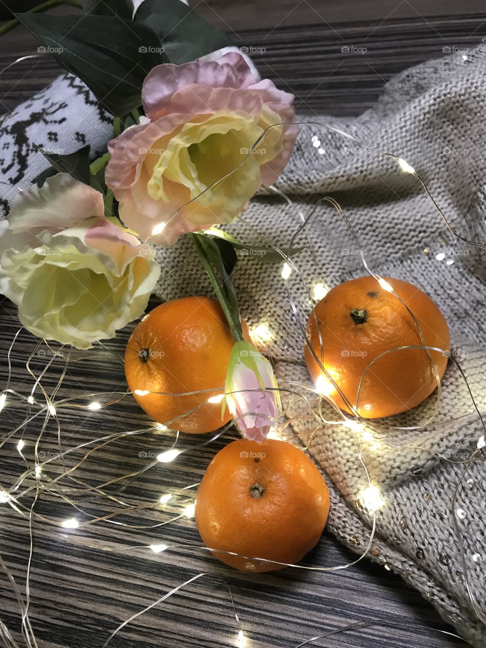 romantic mandarins and garland