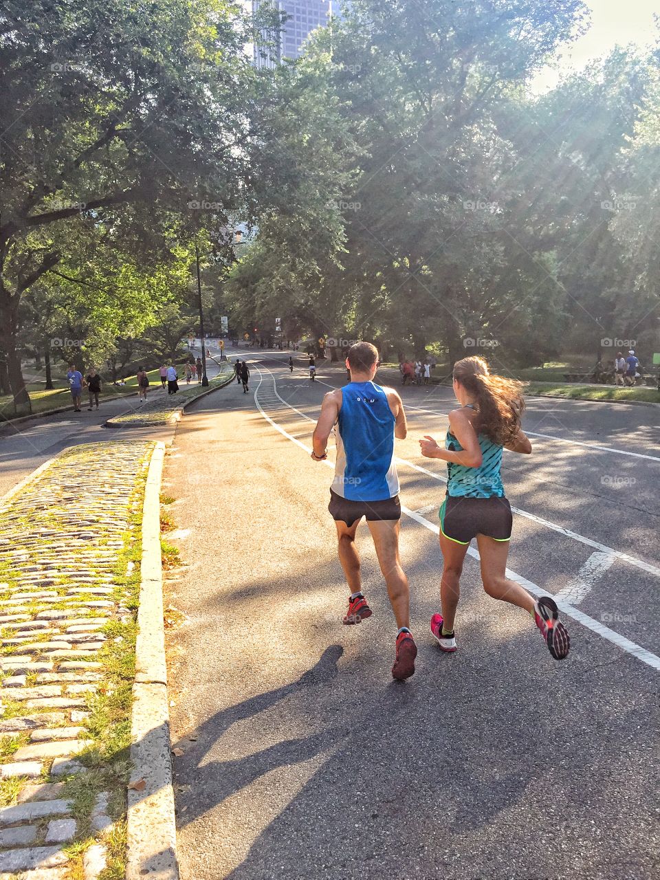 Running in the park