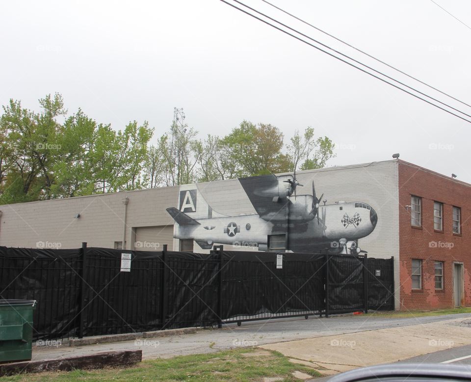 Airplane mural