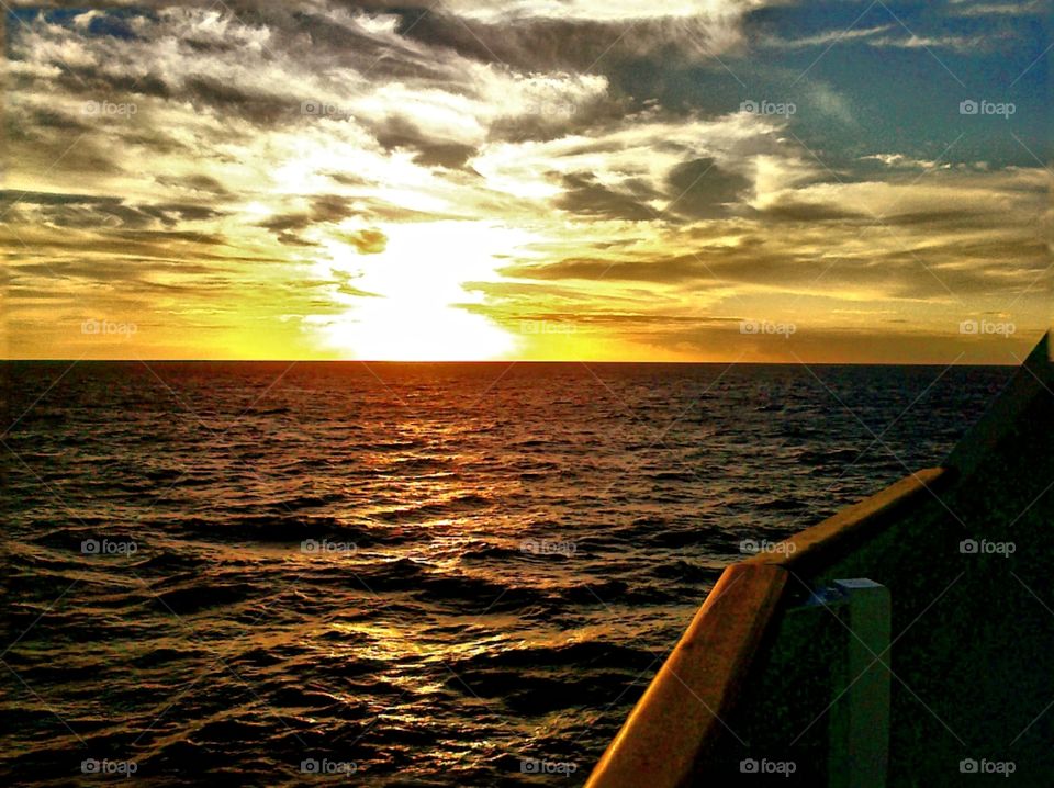 Sunset in the southern Caribbean