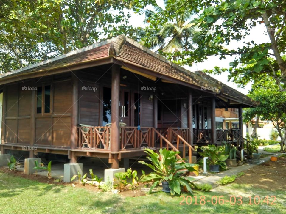 Wood joglo house from Java