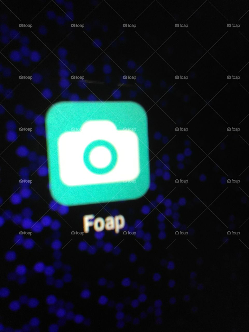 Foap logo on smartphone display