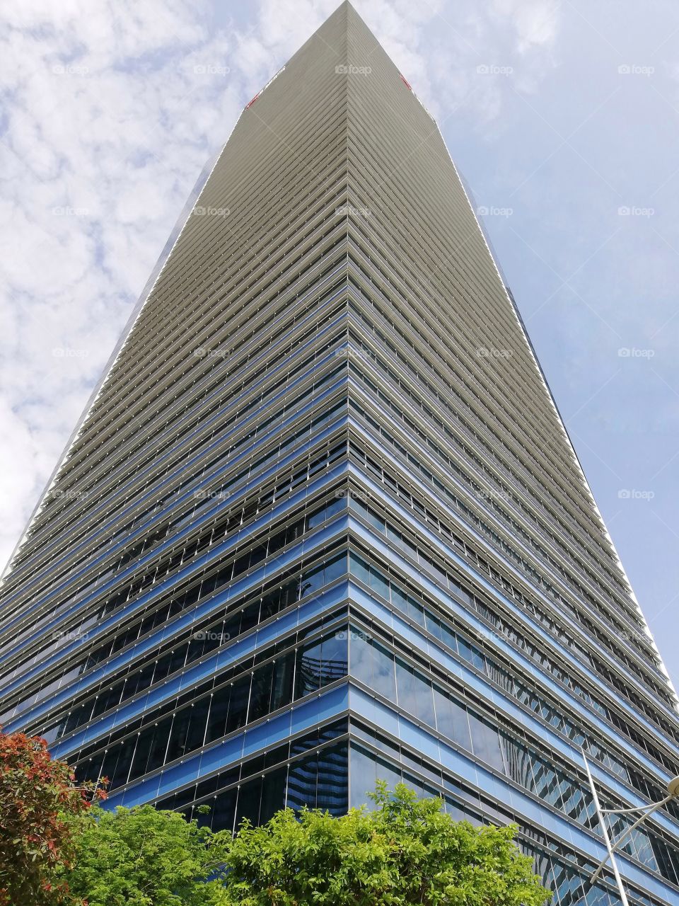 Perspective of a skyscraper