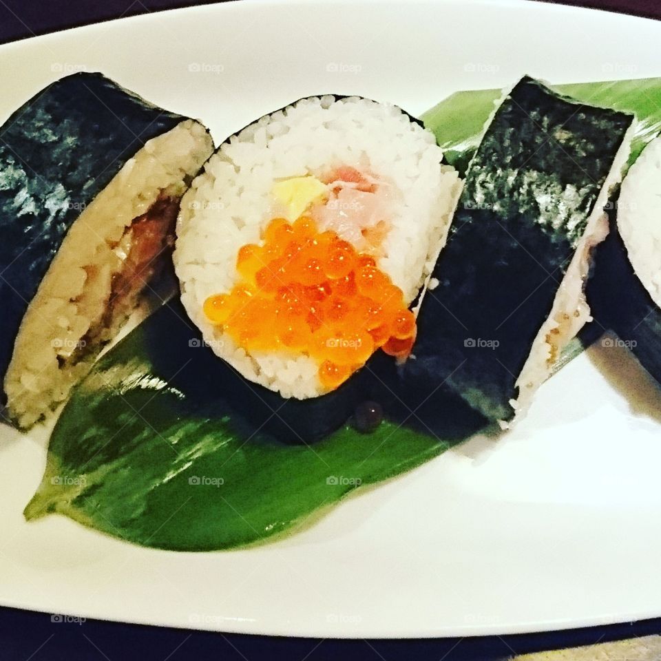 Japanese-style rolled sushi