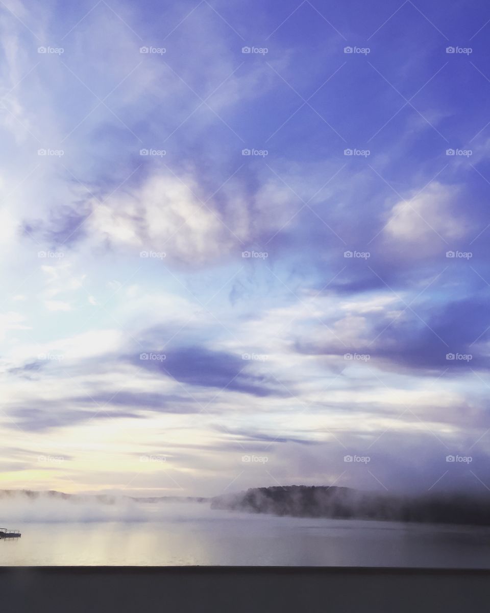 Fog on lake
