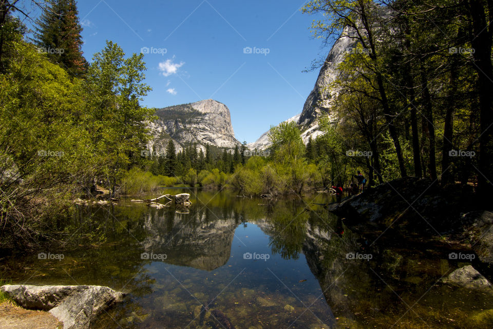 Mirror Lake at Yosemite National Park, California 