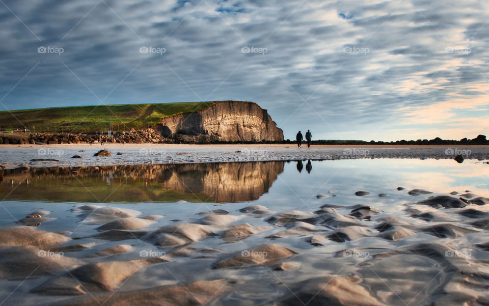 Silverstrand beach in the early morning at Galway, Ireland