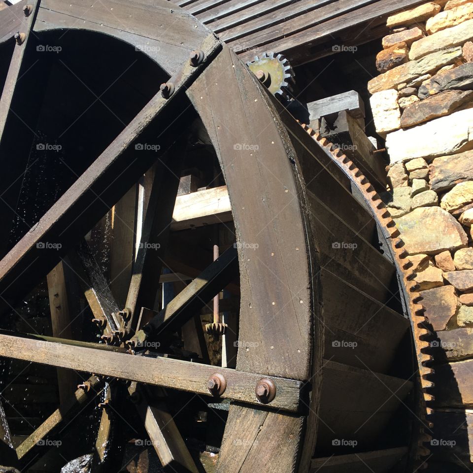 Waterwheel at Historic Yates Mill in Raleigh North Carolina 