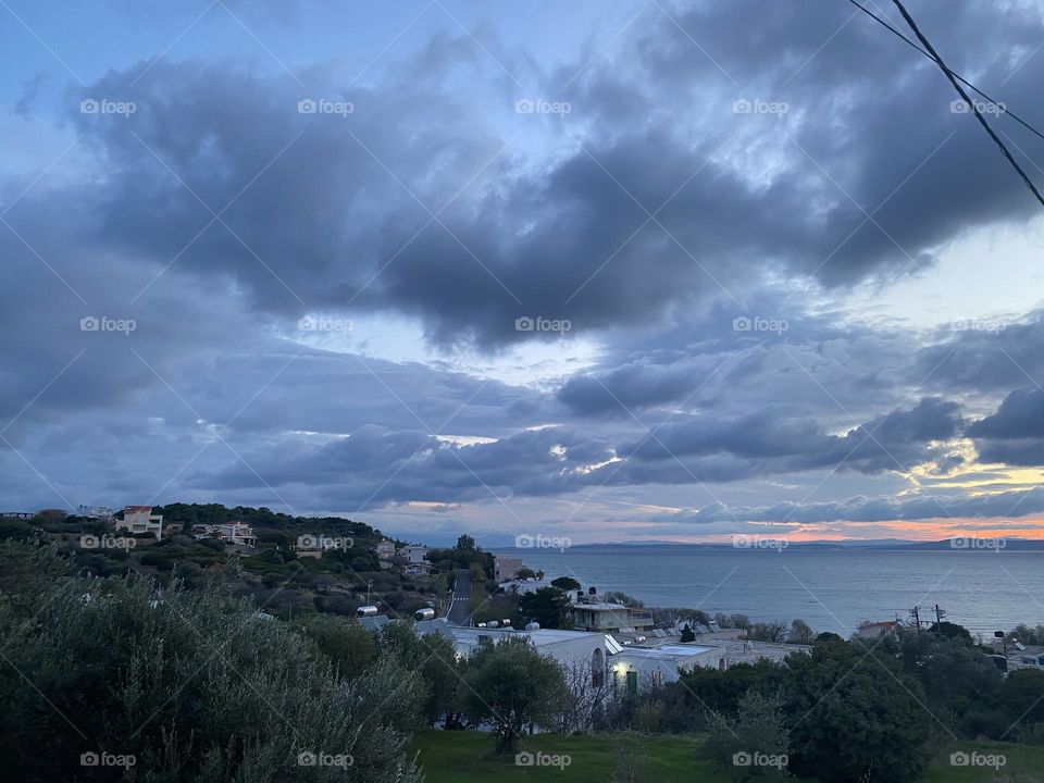 Cloudy , orange combination!