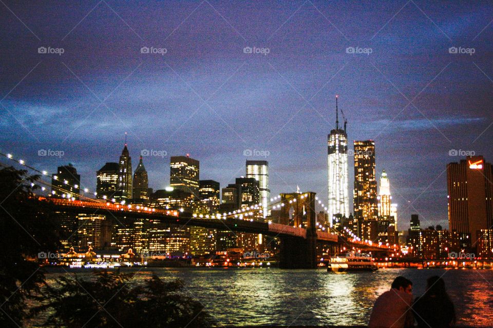 skyline & brooklyn bridge