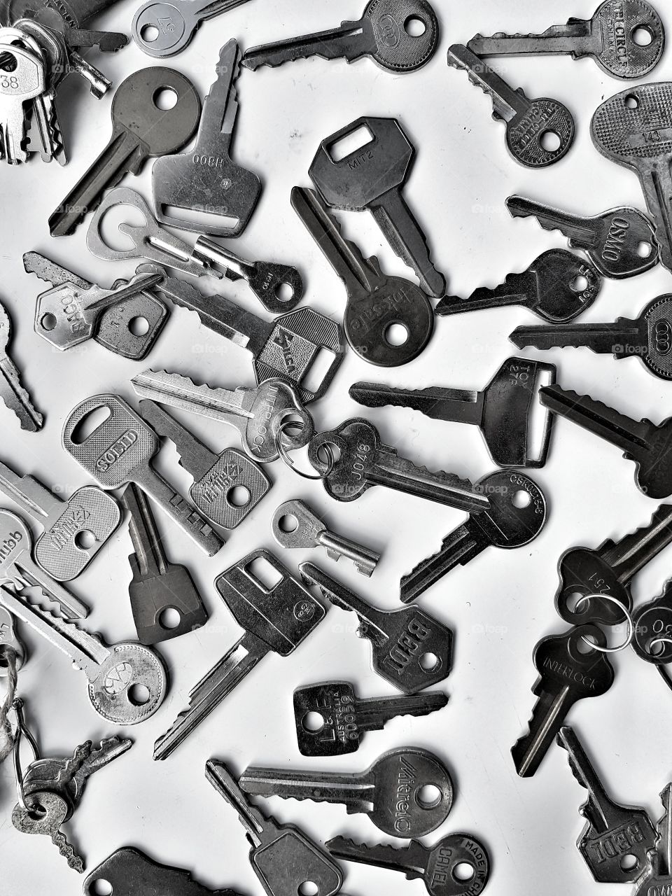 old and new keys pattern background
