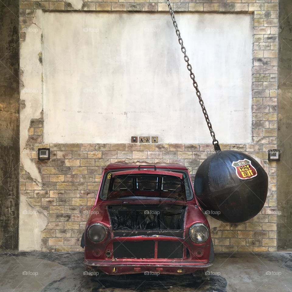 Wrecking ball and a car? @madmaxlastexitdxb