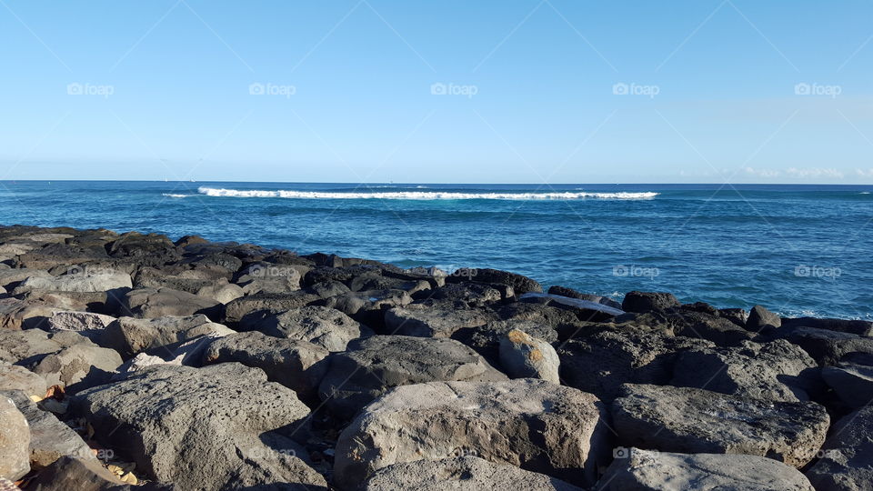 Scenic view of sea from kakaako, honolulu