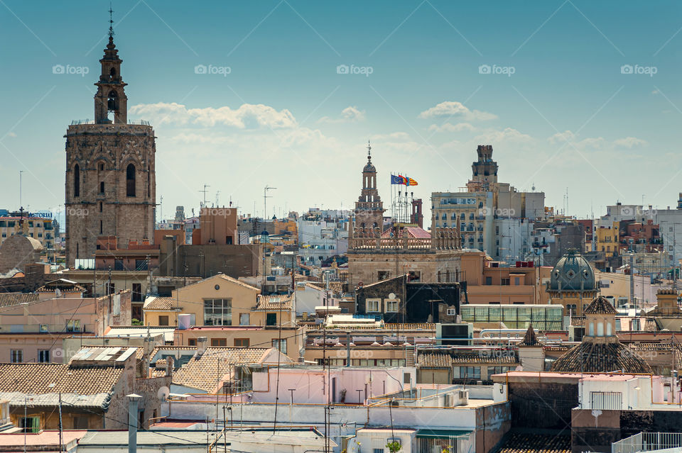 Cityscape of Valencia downtown. Spain.