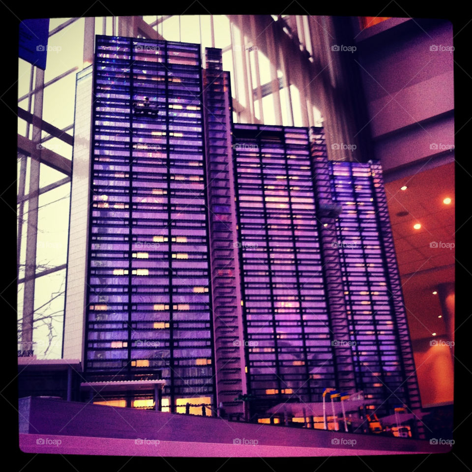 Byggmodell i Lego av Gothia Towers