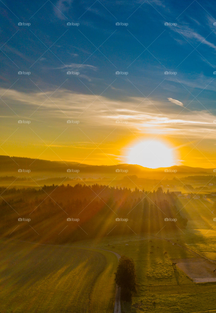 Sonnenaufgang in Niederbayern