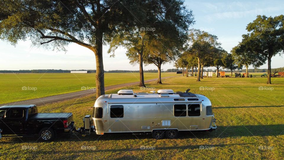 Airstream in the field 