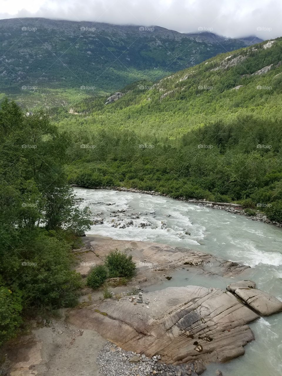 White rapids in Alaska 