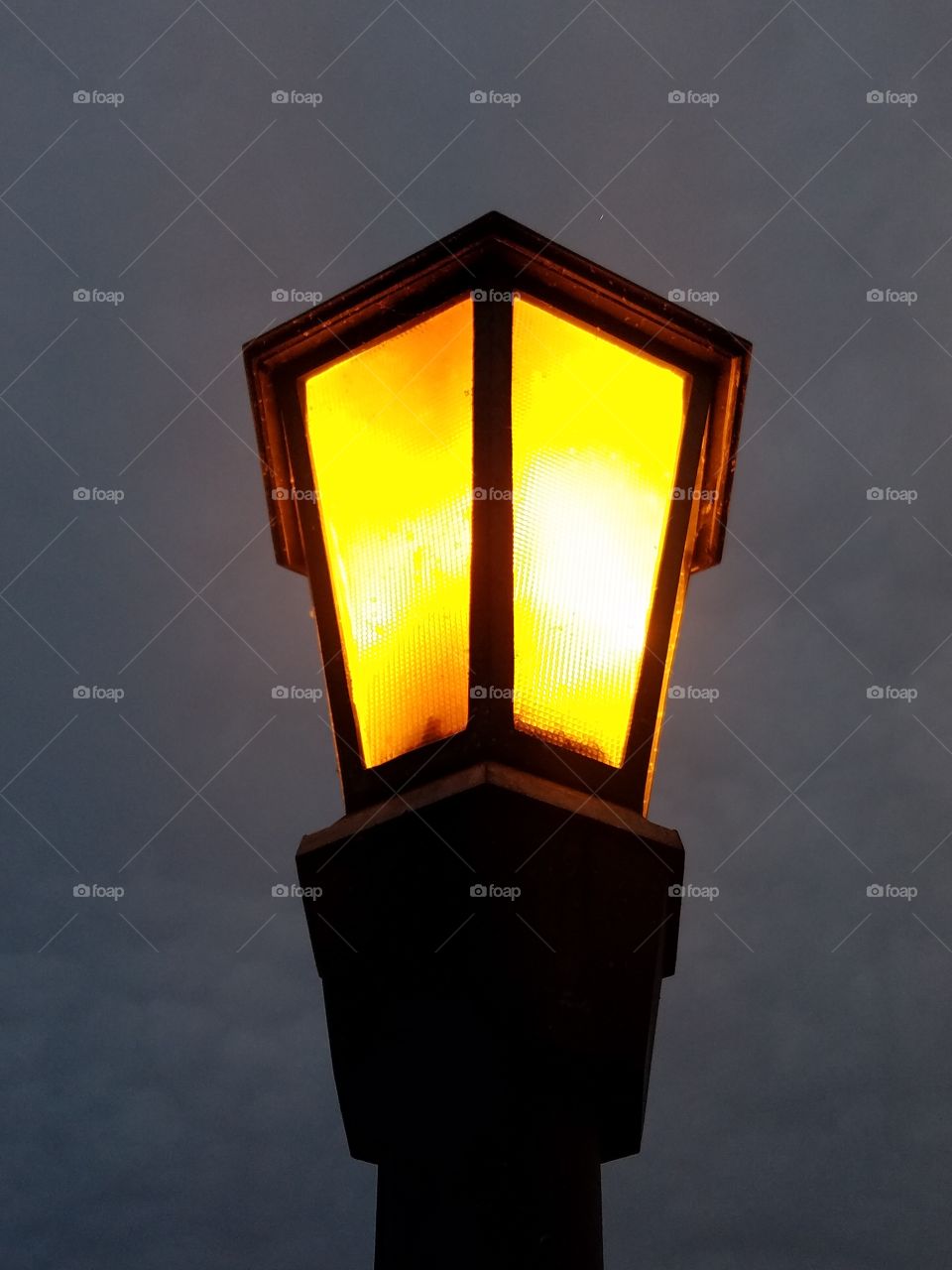 Lamp closeup at night
