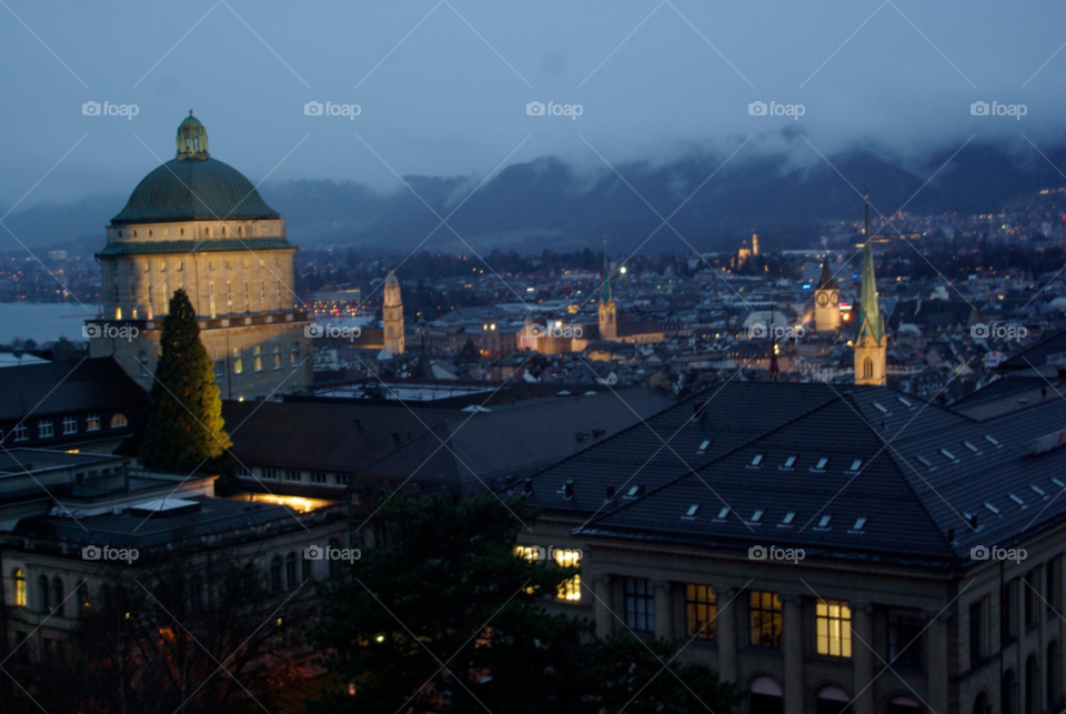 winter light blue night by Bea