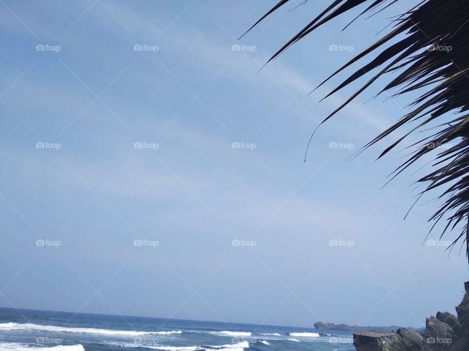 Beautiful waves on the beach