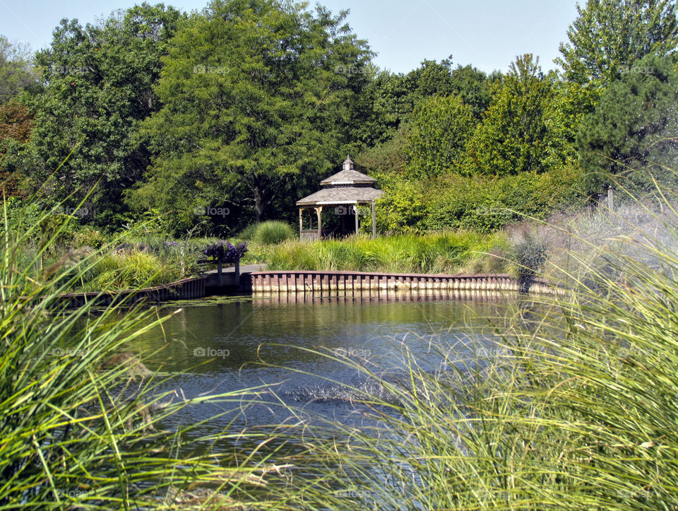 lake woods peaceful gazebo by landon