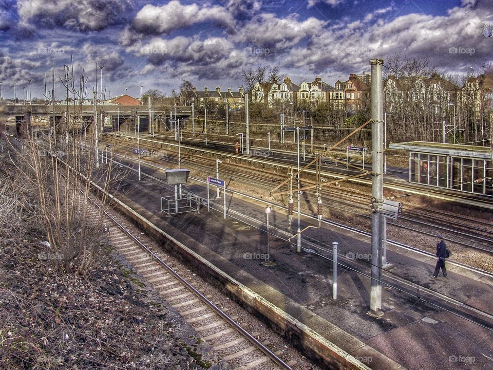 Train. Railway line