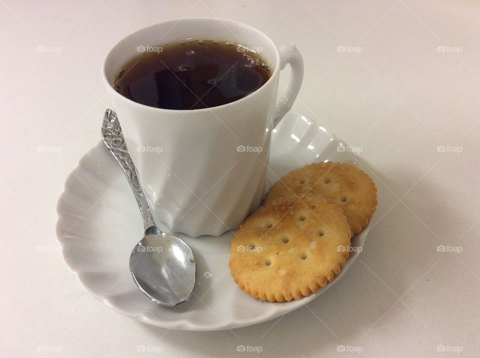 Coffee and biscuit