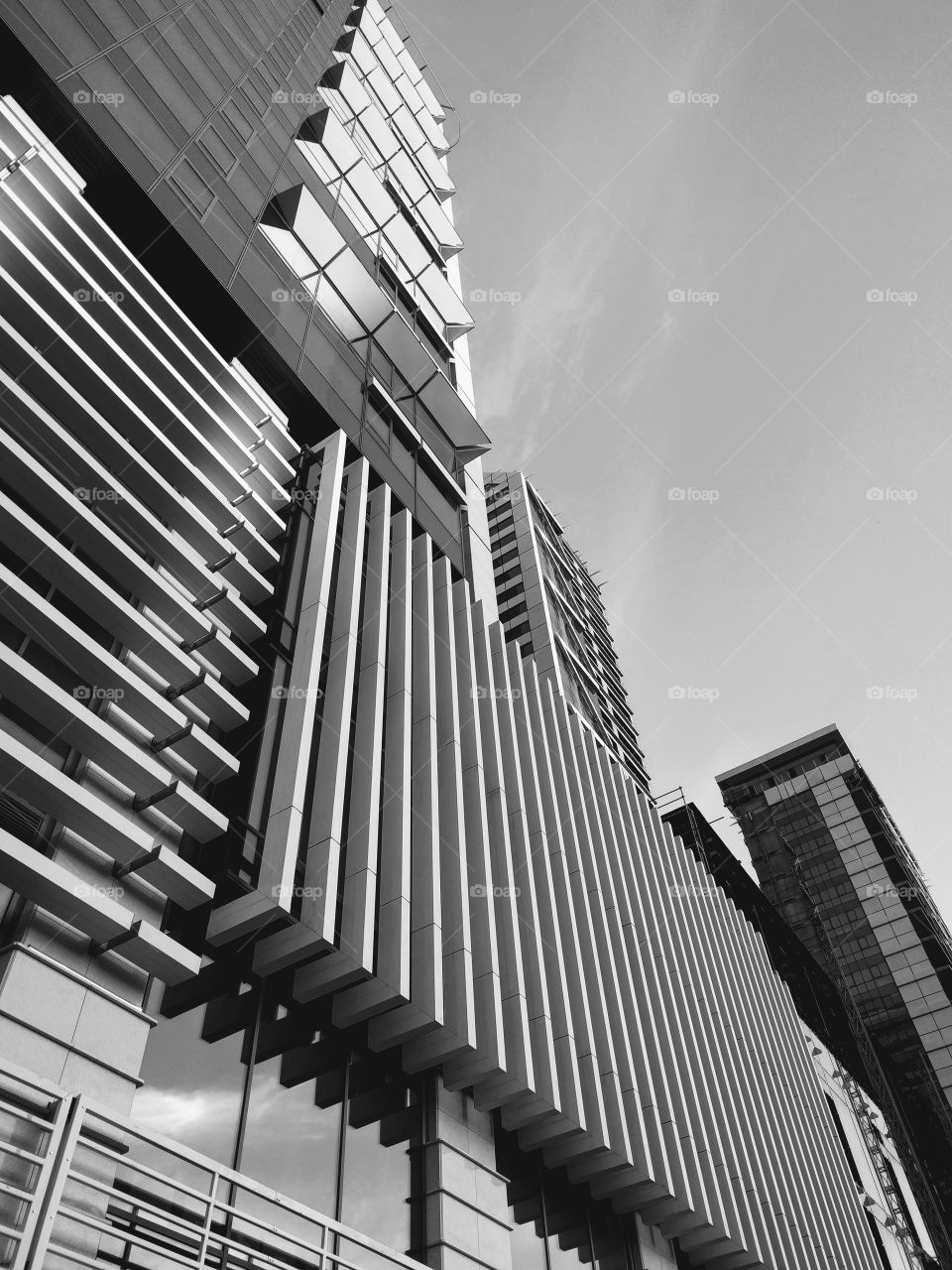 low angle view of abstract building exterior