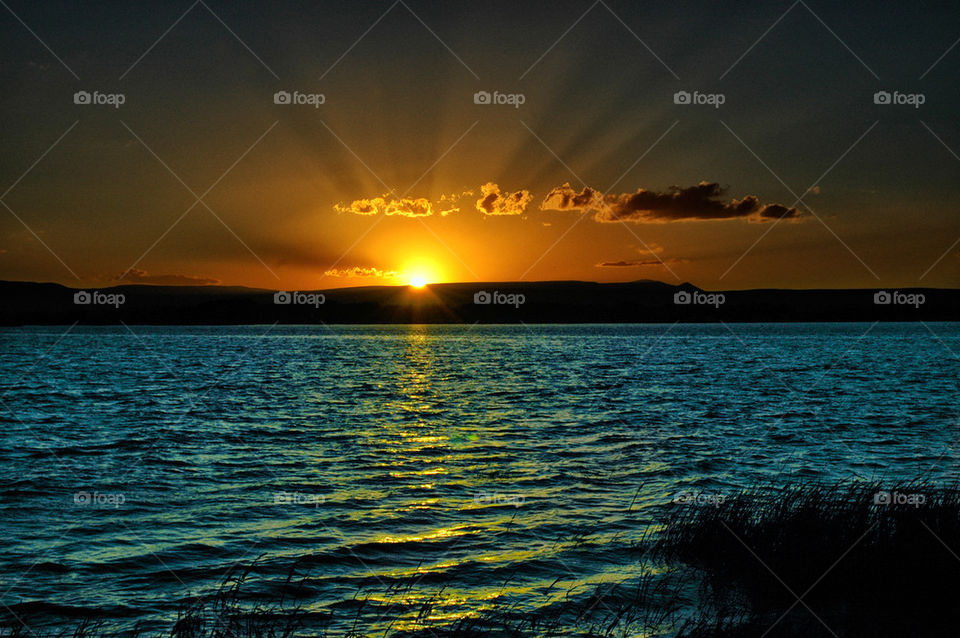 Sunset of Lake Van