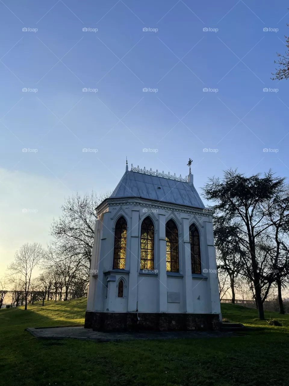 A Monument Church in Parc de Chevilly Larue, France.