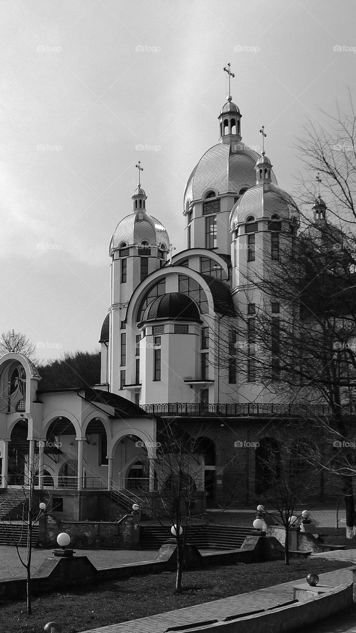 The central temple of the architectural and temple complex in the village of Zarvanytsia, Terebovlyan district, Ternopil region, Ukraine