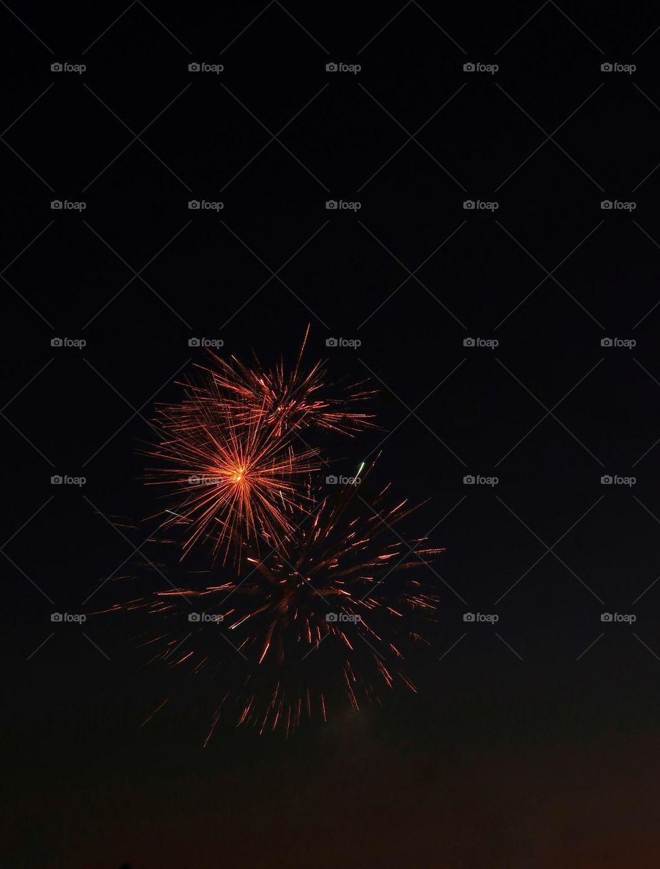 Long Exposure of Independence Day Fireworks