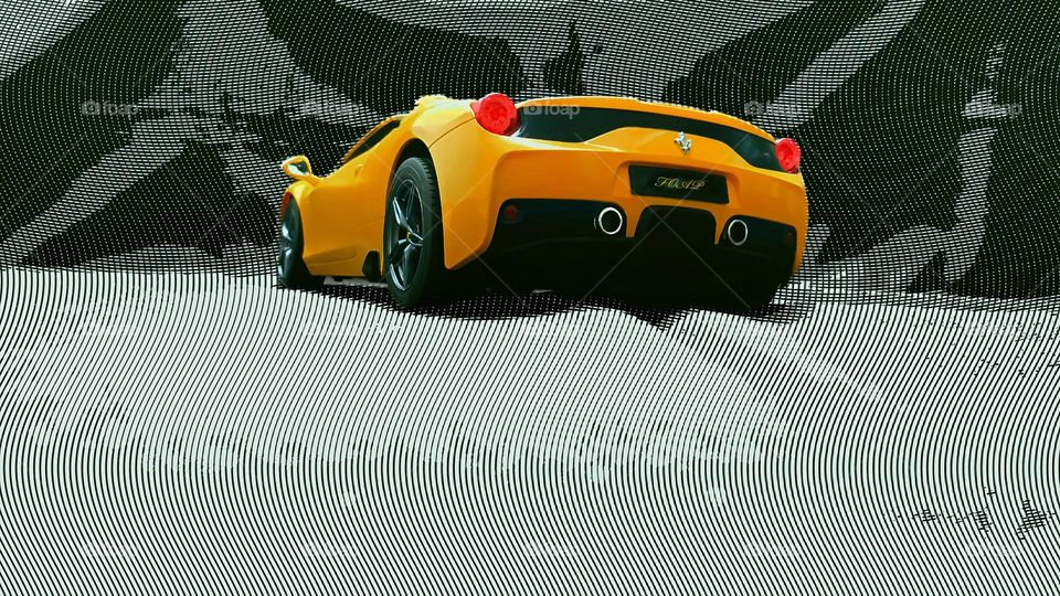 yellow Ferrari