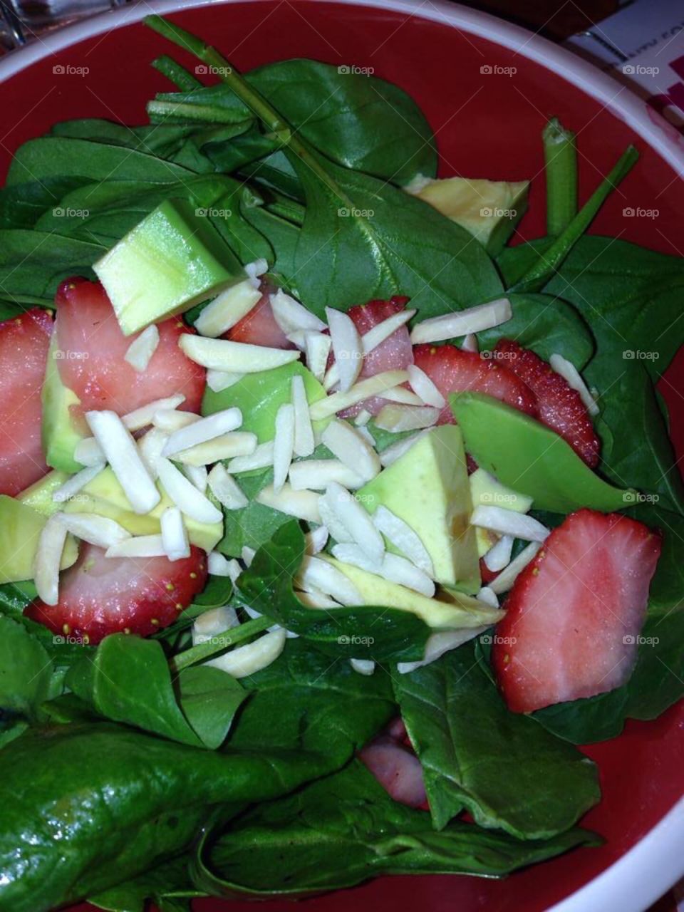 Salad . Healthy spinach 