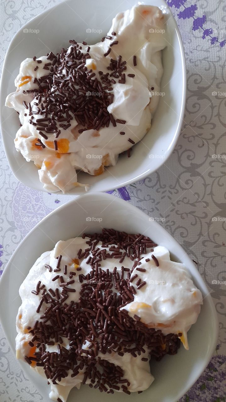 Quark Peach Desserts 🍑🌞