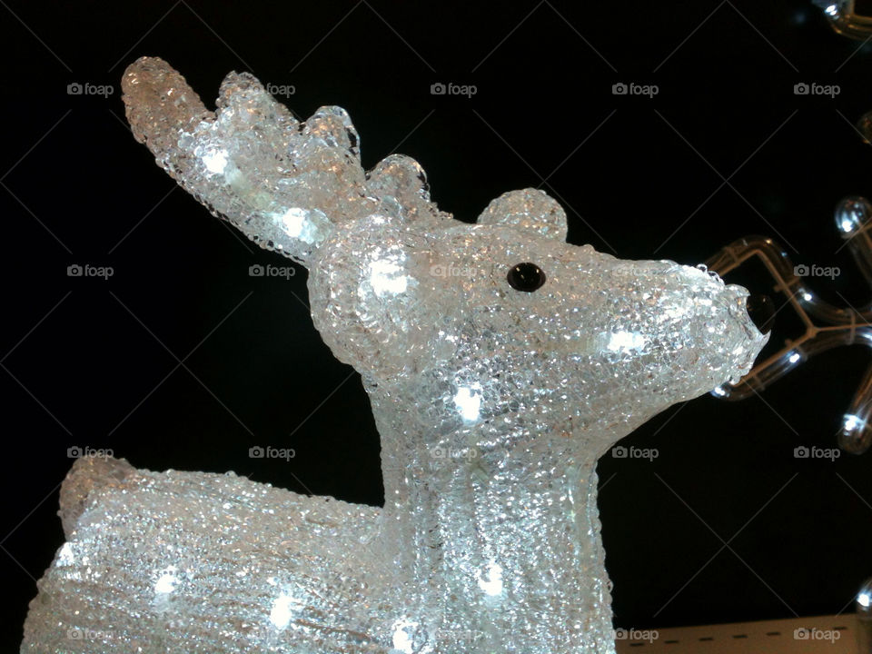 christmas lights reindeer decoration by gregmanchester