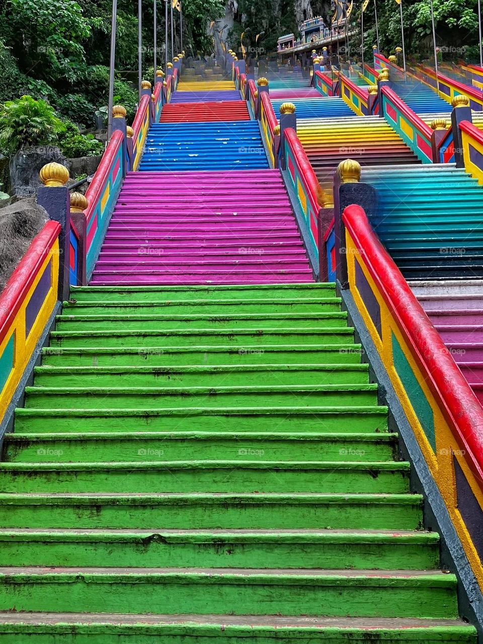 Vibrant colors of steps