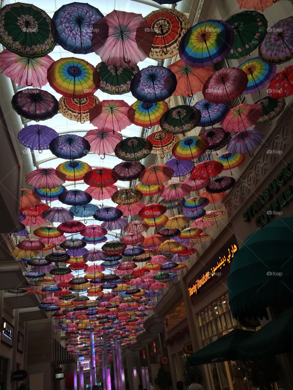 Umbrellas in Dubai (Dubai Mall).