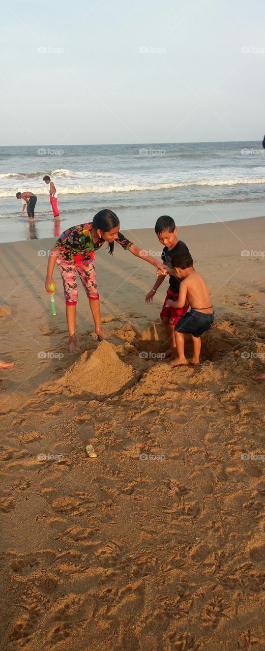 Sand game at Beach