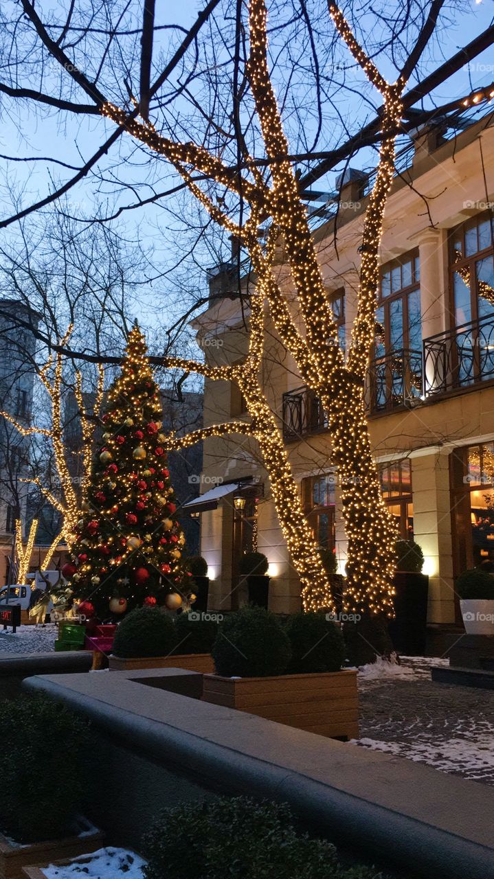 City Moscow Lights Christmas Street