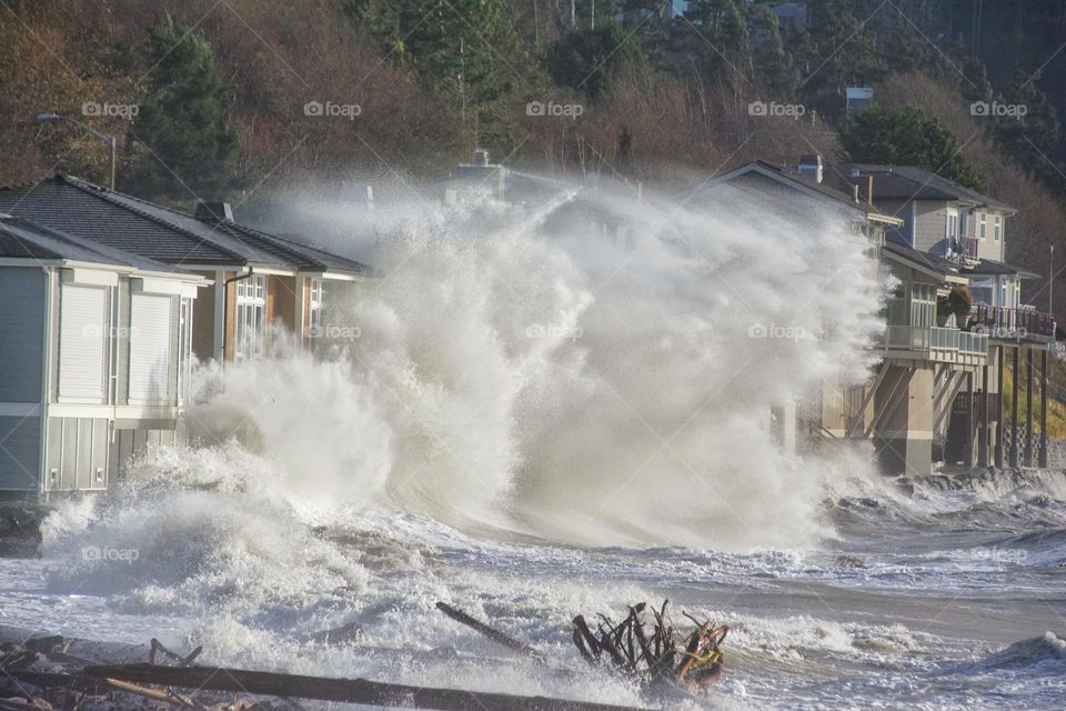 High winds and surf