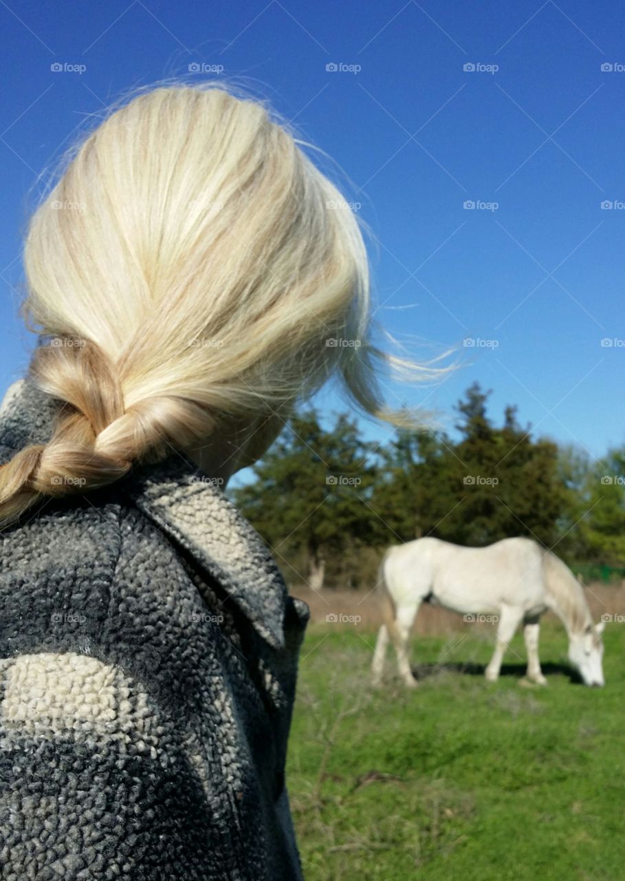 Cowgirl and her horse