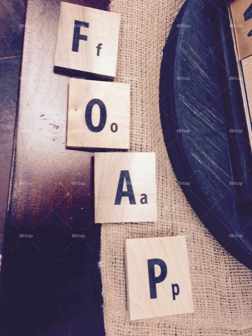 FOAP tiles. Letters